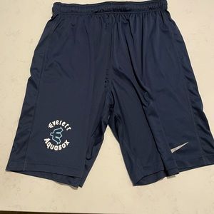 nike dri fit shorts, everett aquasox logo